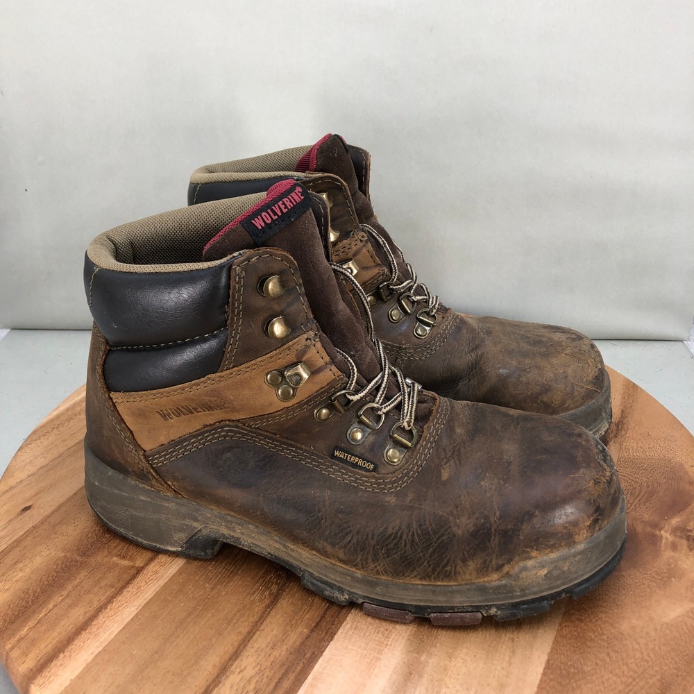 Wolverine Cabor EPX Waterproof Comp Toe Leather Work Boots Mens 9.5 Extra Wide